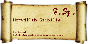 Horváth Szibilla névjegykártya